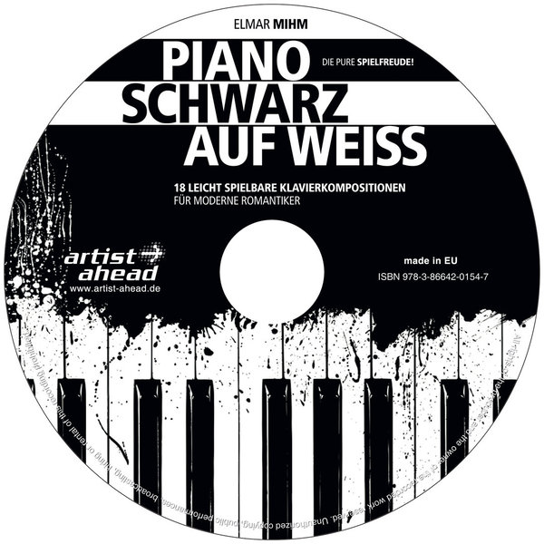 CD Piano schwarz auf weiß